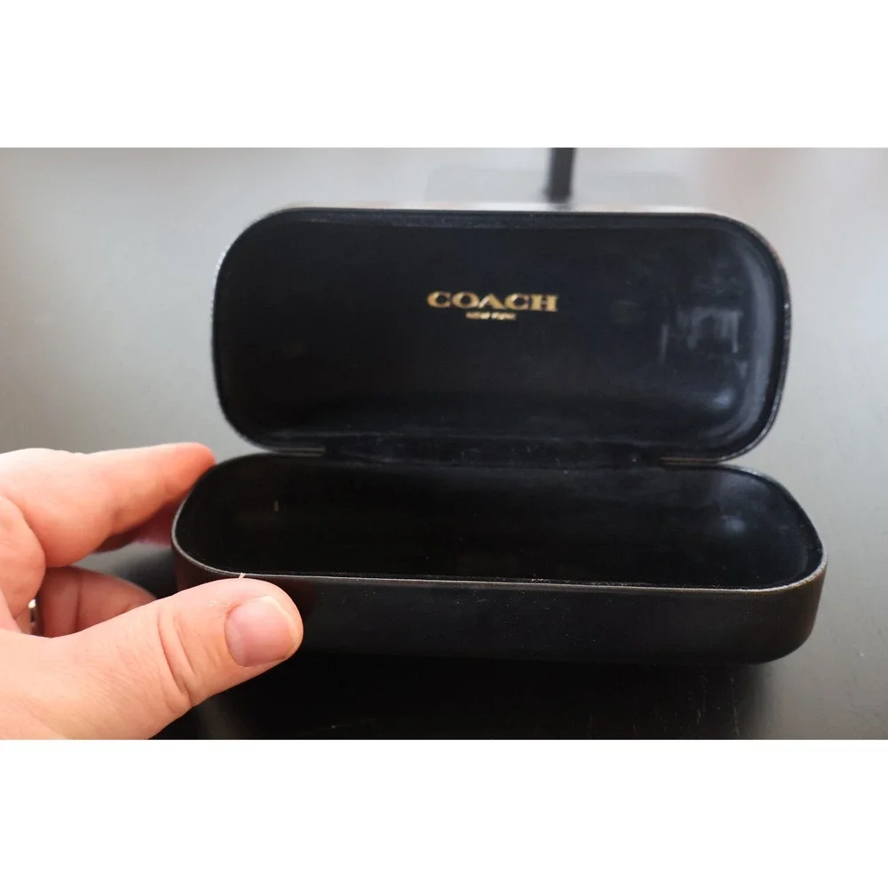Coach New York Black Hard Shell Eyeglasses Sunglasses Case